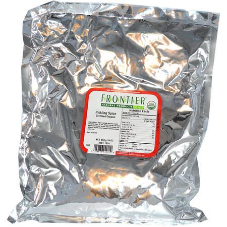 香料, 草藥: Frontier Natural Products, Organic Pickling Spice, 16 oz (453 g)