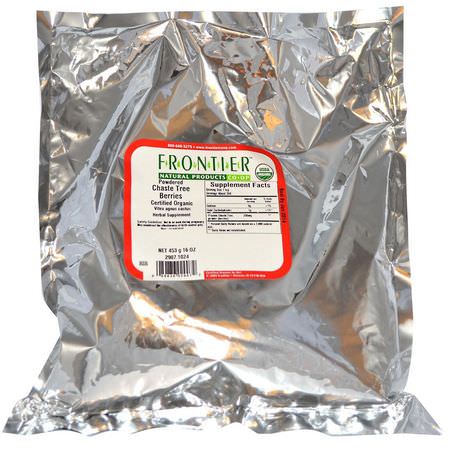 櫻桃漿果膠, 順勢療法: Frontier Natural Products, Organic Powdered Chaste Tree Berries, 16 oz (453 g)