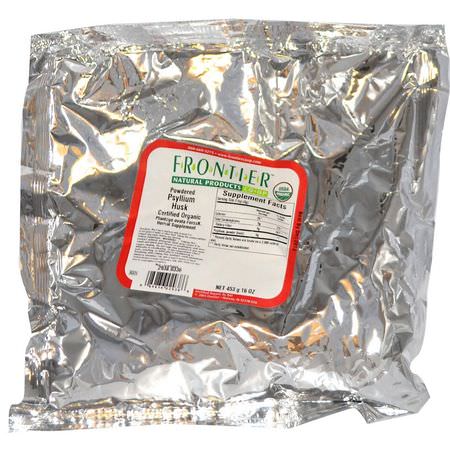 蚤草皮, 纖維: Frontier Natural Products, Organic Powdered Psyllium Husk, 16 oz (453 g)