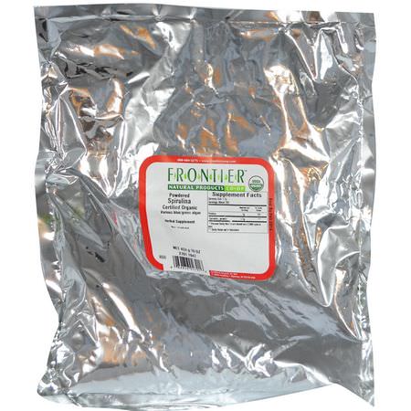 螺旋藻, 藻類: Frontier Natural Products, Organic Powdered Spirulina, 16 oz (453 g)