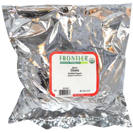 丁香香料: Frontier Natural Products, Organic Whole Cloves, 16 oz (453 g)