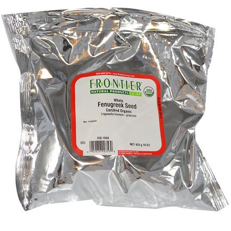 香料, 葫蘆巴: Frontier Natural Products, Organic Whole Fenugreek Seed, 16 oz (453 g)