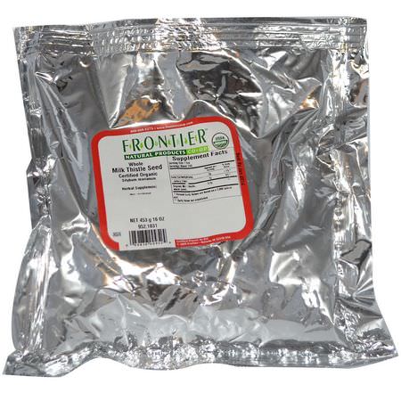 水飛薊水飛薊, 順勢療法: Frontier Natural Products, Organic Whole Milk Thistle Seed, 16 oz (453 g)