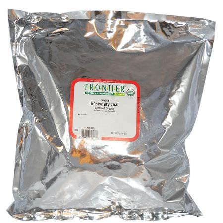 香料, 迷迭香: Frontier Natural Products, Organic Whole Rosemary Leaf, 16 oz (453 g)