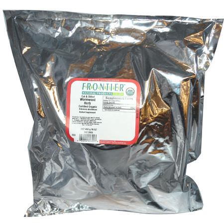 涼茶: Frontier Natural Products, Organic Wormwood Herb, Cut & Sifted, 16 oz (453 g)