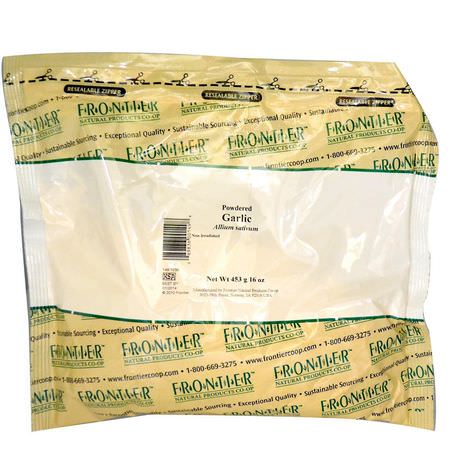 大蒜香料: Frontier Natural Products, Powdered Garlic, 16 oz (453 g)