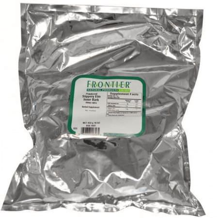 滑榆, 順勢療法: Frontier Natural Products, Powdered Slippery Elm Inner Bark, 16 oz (453 g)