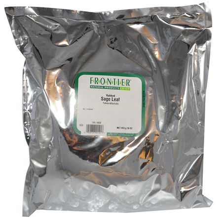 香料, 鼠尾草: Frontier Natural Products, Rubbed Sage Leaf, 16 oz (453 g)
