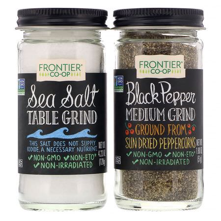 Frontier Natural Products Sea Salt Pepper - 胡椒粉, 海鹽, 香料