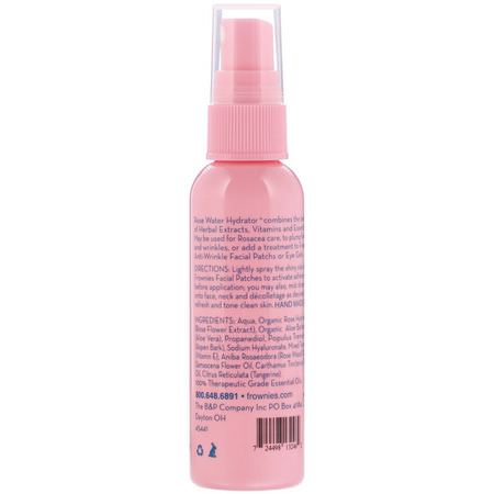 緊緻, 抗衰老: Frownies, Rose Water Hydrator Spray, 2 oz (59 ml)