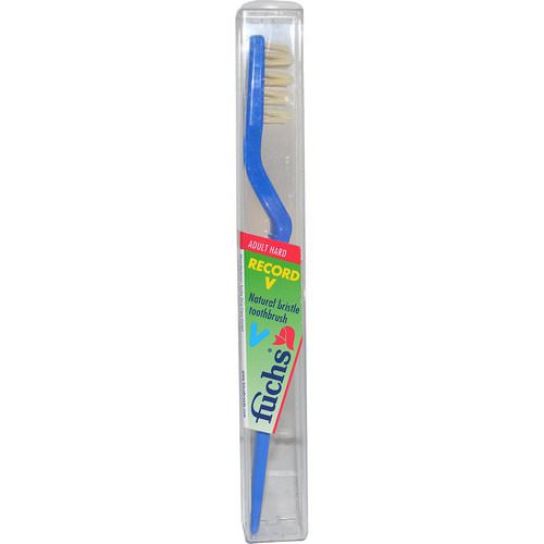 Fuchs Brushes, Record V, Natural Bristle Toothbrush, Adult Hard, 1 Toothbrush Review