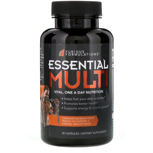 FURIOUS FORMULATIONS, Essential Multi Vital, One A Day Nutrition, 30 Capsules Review