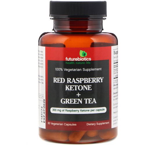 FutureBiotics, Red Raspberry Ketone + Green Tea, 60 Vegetarian Capsules Review