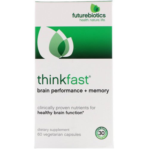 FutureBiotics, ThinkFast, Brain Performance + Memory, 60 Vegetarian Capsules Review