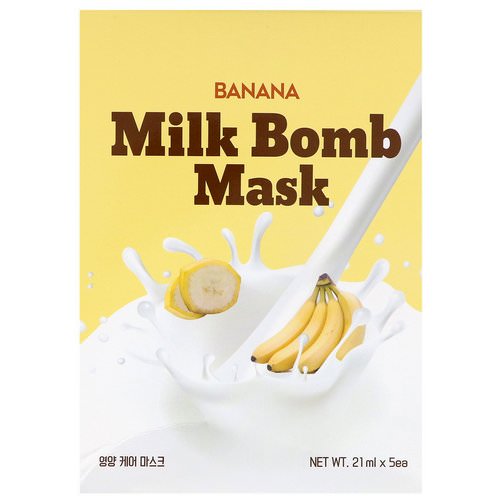 G9skin, Banana Milk Bomb Mask, 5 Masks, 21 ml Each Review