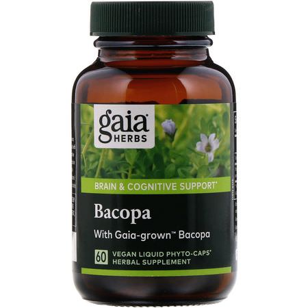 Gaia Herbs Bacopa - 巴科帕, 適應原, 順勢療法, 草藥