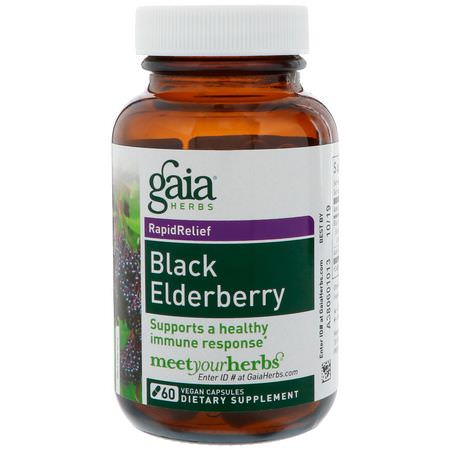 Gaia Herbs Elderberry Sambucus Cold Cough Flu - 流感, 咳嗽, 感冒, 補品
