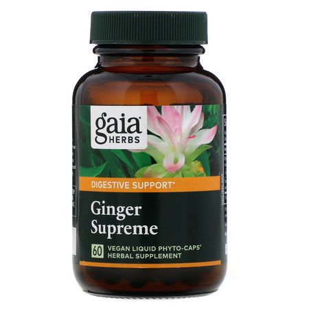 Gaia Herbs Ginger Root - 生薑, 順勢療法, 草藥