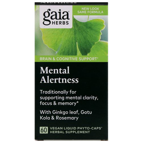 Gaia Herbs, DailyWellness, Mental Alertness, 60 Vegetarian Liquid Phyto-Caps Review