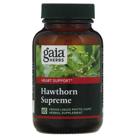 Gaia Herbs Hawthorn - 山楂, 順勢療法, 草藥