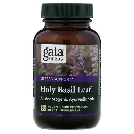 Gaia Herbs Holy Basil Tulsi - 聖羅勒塔爾西, 阿育吠陀草藥, 順勢療法, 草藥
