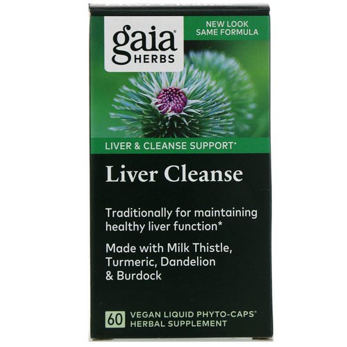 Gaia Herbs, Liver Cleanse, 60 Vegan Liquid Phyto-Caps Review
