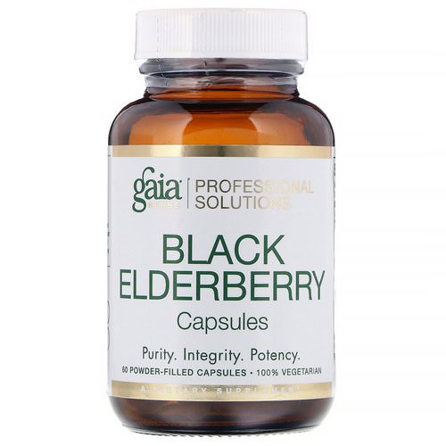 Gaia Herbs Professional Solutions, Black Elderberry, 60 Powder-Filled Capsules Review