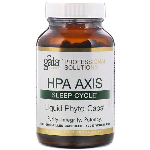 Gaia Herbs Professional Solutions, HPA Axis, Sleep Cycle, 120 Liquid-Filled Capsules Review