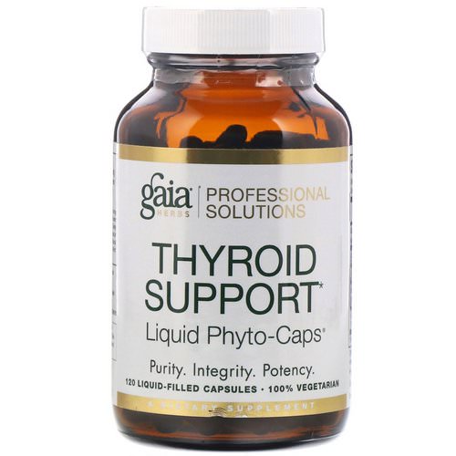 Gaia Herbs Professional Solutions, Thyroid Support, 120 Liquid-Filled Capsules Review