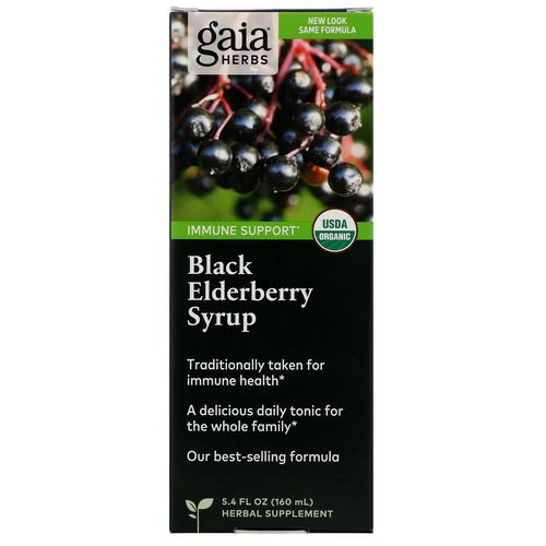 Gaia Herbs, Black Elderberry Syrup, 5.4 fl oz (160 ml) Review