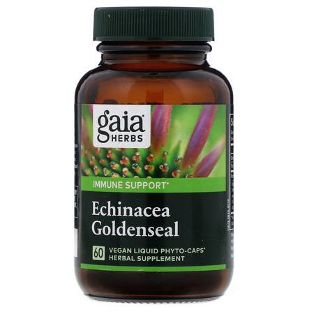 Gaia Herbs Echinacea Goldenseal Immune Formulas - 免疫, 補品, 白毛, 紫錐菊