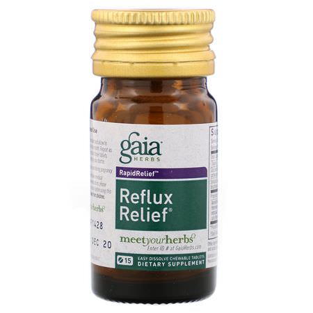 Gaia Herbs Reflux Relief - 反流緩解, 消化, 補品