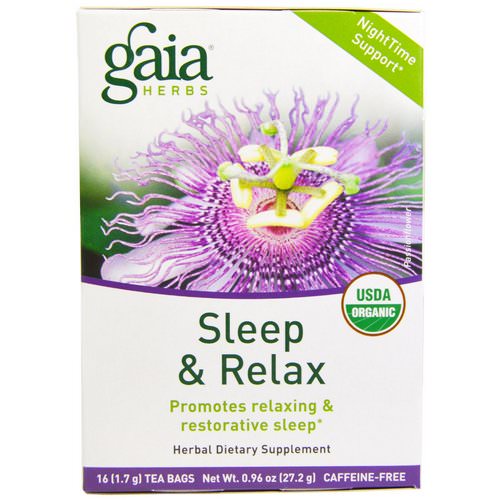 Gaia Herbs, Sleep & Relax, Caffeine-Free, 16 Tea Bags, 0.96 oz (27.2 g) Review
