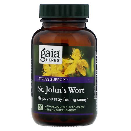 Gaia Herbs St. John's Wort - 聖。約翰草, 順勢療法, 草藥