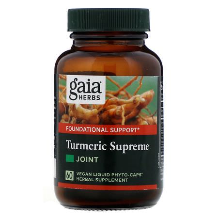 Gaia Herbs Turmeric - 薑黃素, 薑黃, 抗氧化劑, 補品