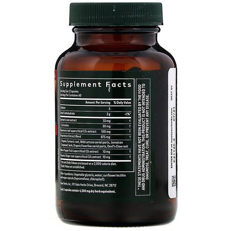 薑黃素, 薑黃: Gaia Herbs, Turmeric Supreme, Pain, 120 Vegan Liquid Phyto-Caps