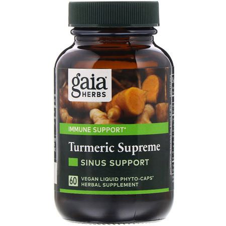 Gaia Herbs Turmeric - 薑黃素, 薑黃, 抗氧化劑, 補品