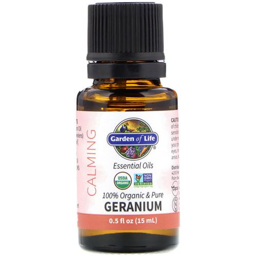 Garden of Life, 100% Organic & Pure, Essential Oils, Calming, Geranium, 0.5 fl oz (15 ml) Review