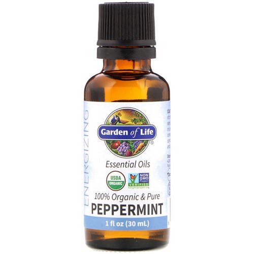 Garden of Life, 100% Organic & Pure, Essential Oils, Energizing, Peppermint, 1 fl oz (30 ml) Review