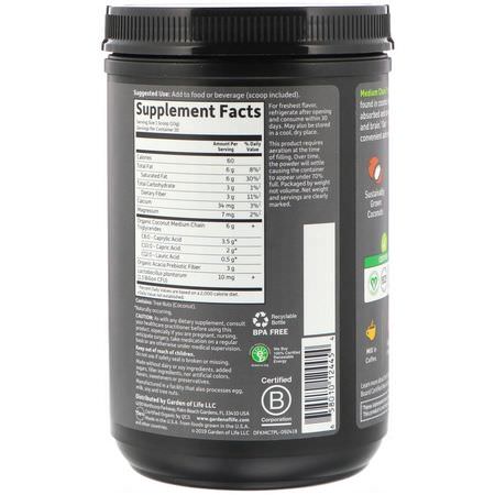 飲料增強劑, 奶精: Garden of Life, Dr. Formulated Keto Organic MCT Powder, 10.58 oz (300 g)