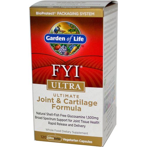 Garden of Life, FYI Ultra, Ultimate Joint & Cartilage Formula, 120 UltraZorbe Veggie Caps Review