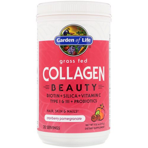 Garden of Life, Grass Fed Collagen Beauty, Cranberry Pomegranate, 9.52 oz (270 g) Review