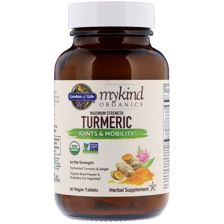 Garden of Life Turmeric - 薑黃素, 薑黃, 抗氧化劑, 補品
