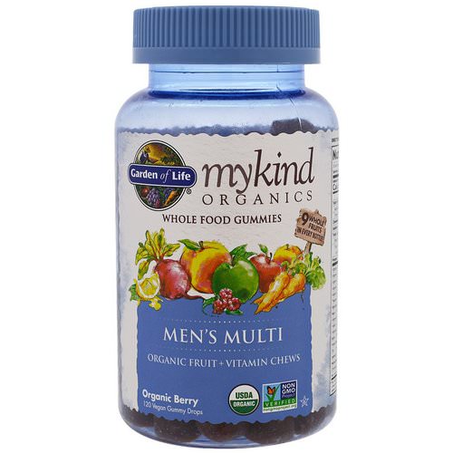 Garden of Life, MyKind Organics, Men's Multi, Organic Berry, 120 Gummy Drops Review