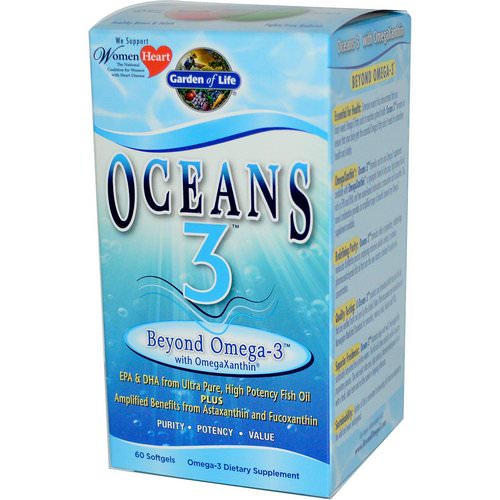 Garden of Life, Oceans 3, Beyond Omega-3 with OmegaXanthin, 60 Softgels Review