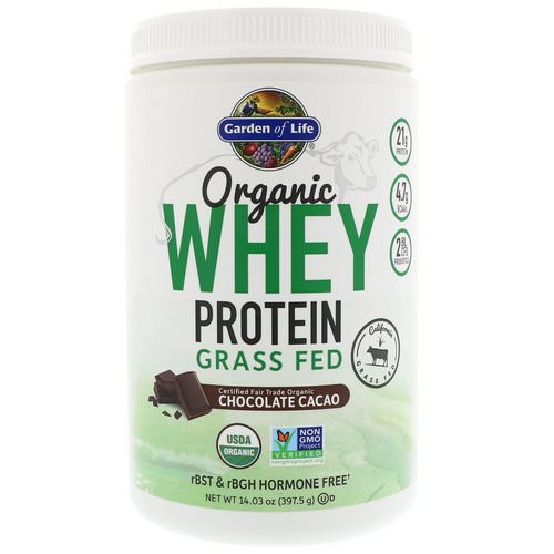 Garden of Life, Organic Whey Protein Grass Fed, Chocolate Cacao, 14.03 oz (397.5 g) Review