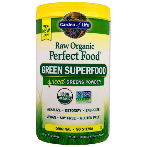Garden of Life, Raw Organic Perfect Food, Green Superfood, Original, 7.4 oz (209 g) Review