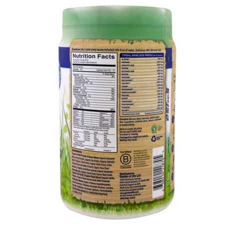 綠黨, 超級食品: Garden of Life, Raw Protein & Greens, Organic Plant Formula, Real Raw Vanilla, 19.3 oz (548 g)