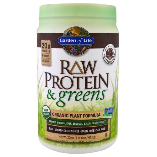 Garden of Life, Raw Protein & Greens, Organic Plant Formula, Real Raw Chocolate Cacao, 1.4 lbs (611 g) Review