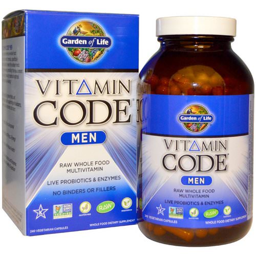 Garden of Life, Vitamin Code, Men, 240 Vegetarian Capsules Review